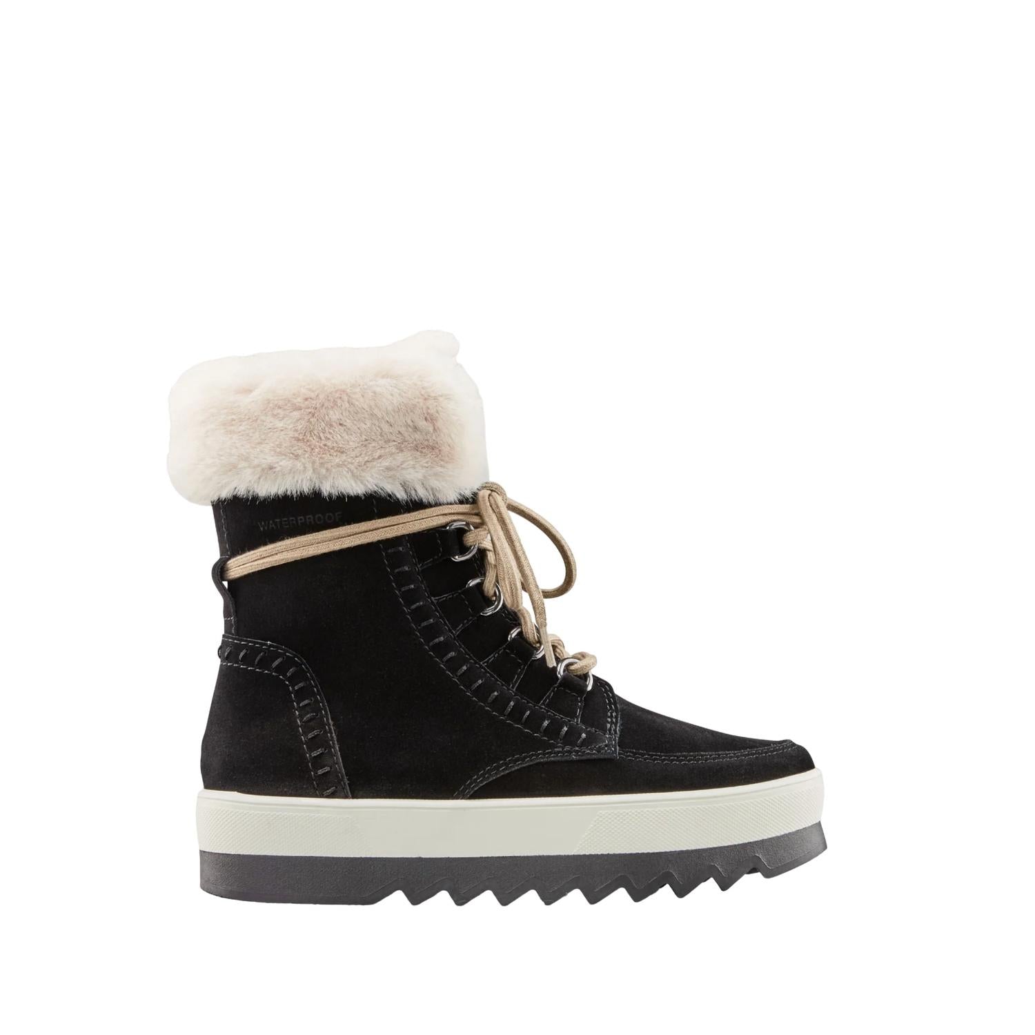 Wasserdichter Winterstiefel Vanetta aus Wildleder für Damen in Schwarz/Creme