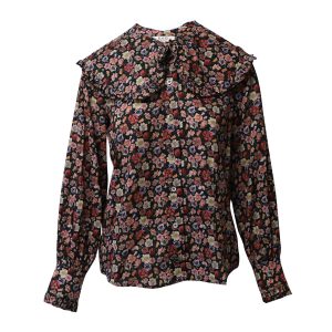 Sea New York Leslie Peter Pan Collar Top in Multicolor Baumwolle