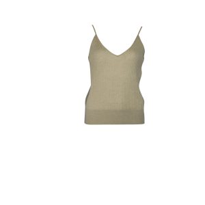Geripptes Camisole-Top von Tamara Mellon aus beigem Kaschmir