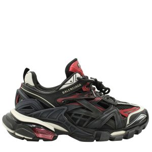 Balenciaga Track 2. Sneakers aus schwarzem/rotem Nylon 7833138888764
