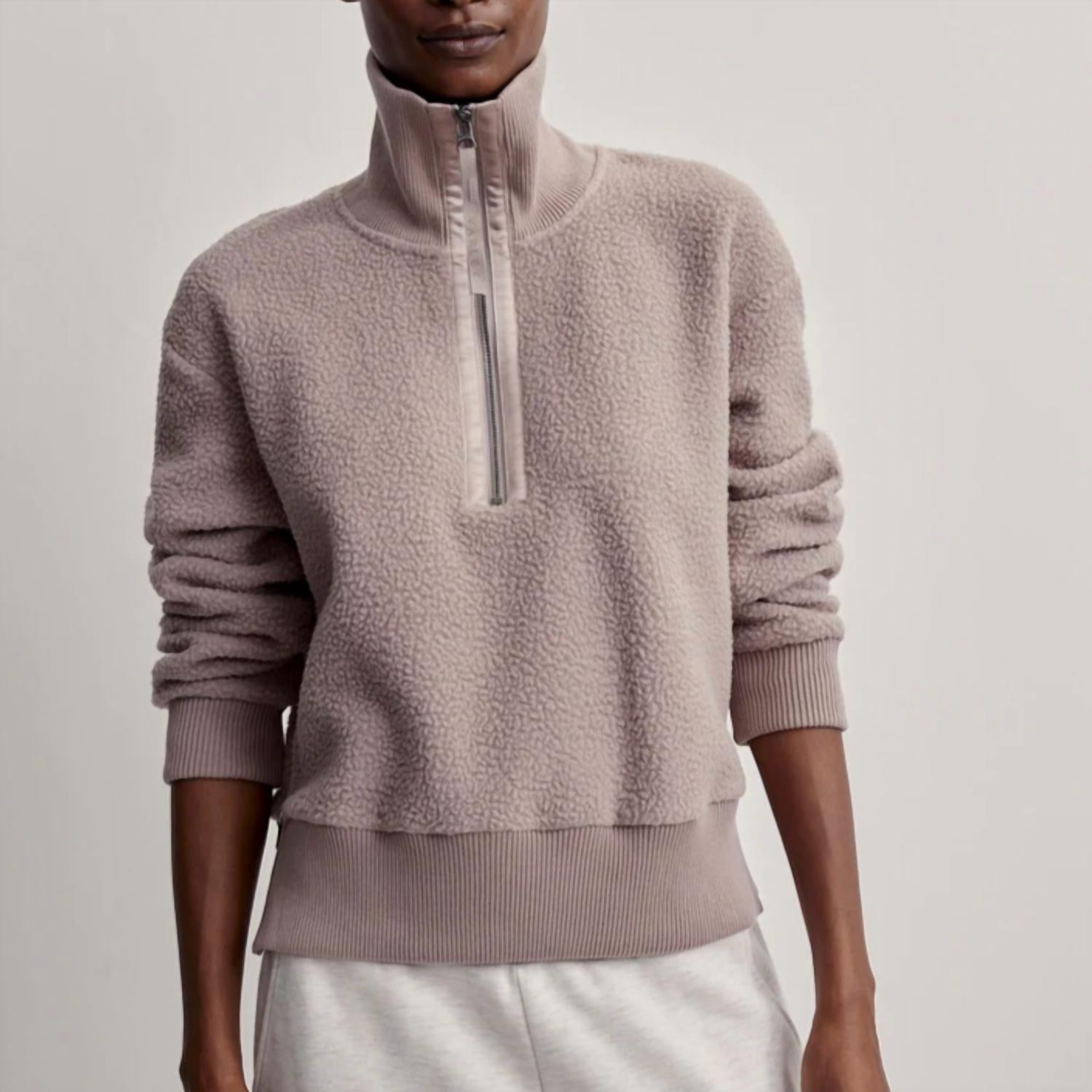 Roselle Halbfleecejacke in Sphinx