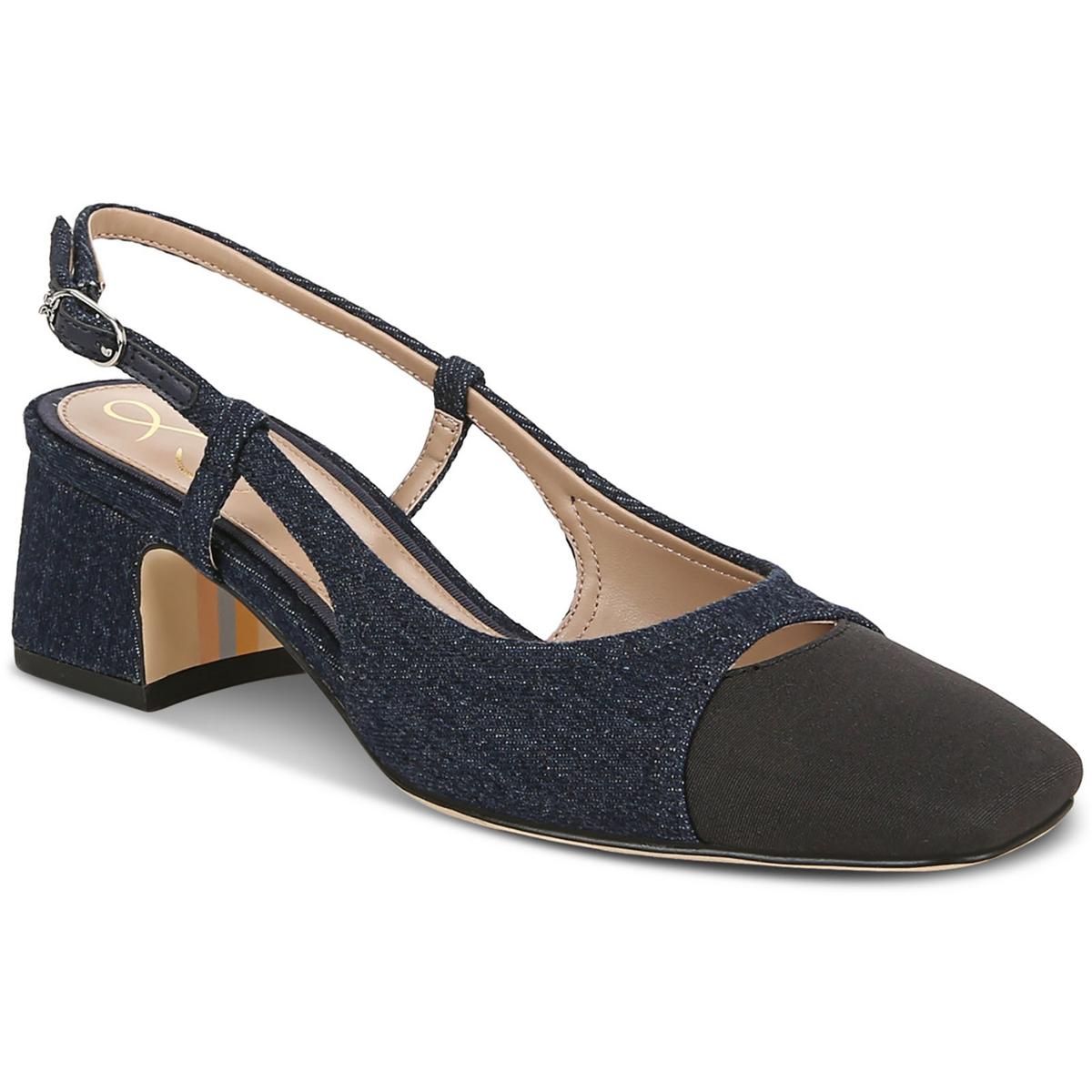 Tarra Cut-Out Square Toe Slingback Absatz