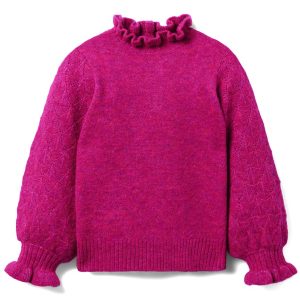 Janie and Jack Pointelle Sleeve Pullover für Rüschen