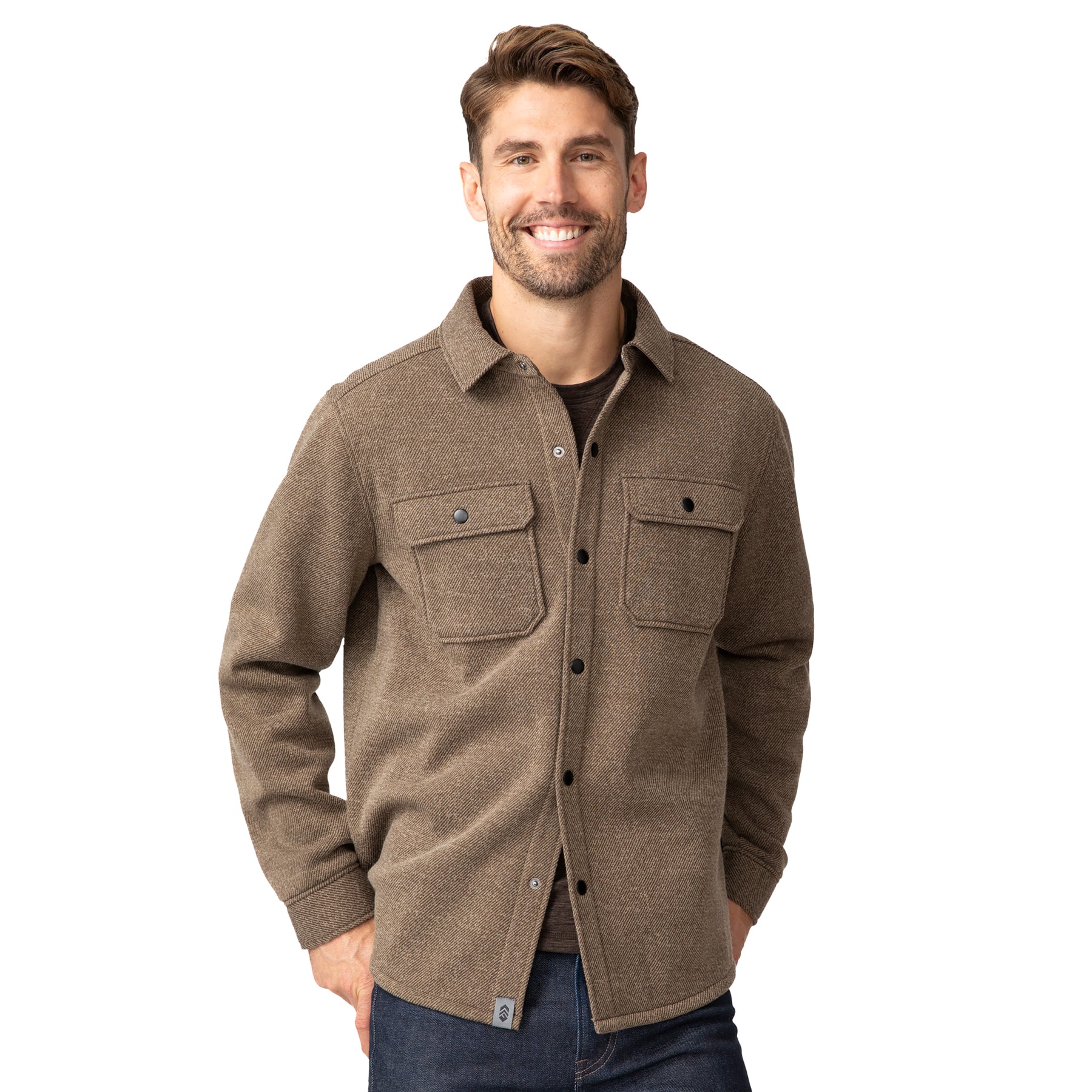 Free Country Herren Fleece twill Snap vorne Hemd 7833343787068