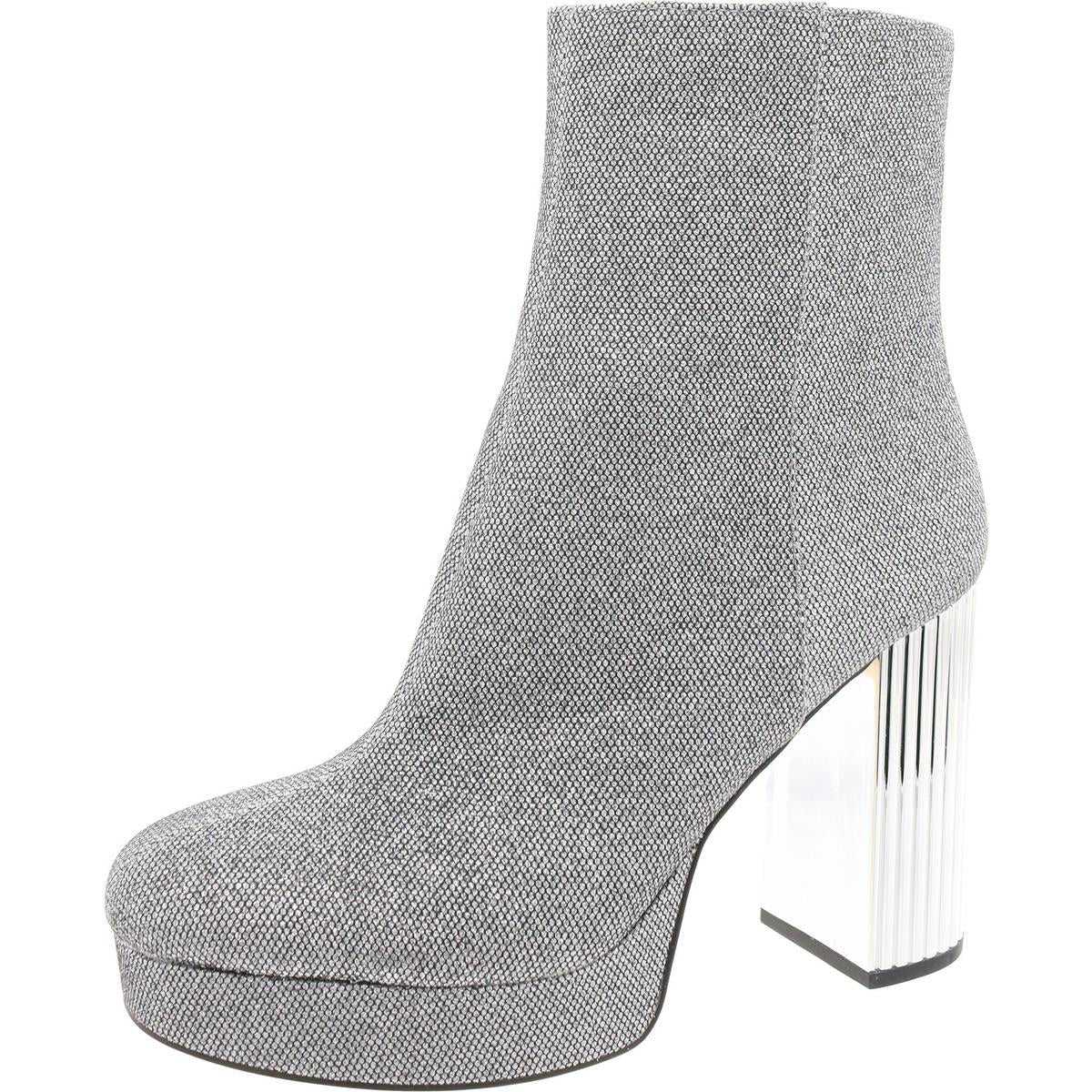 Halbhohe Stiefel aus glitzerndem Canvas