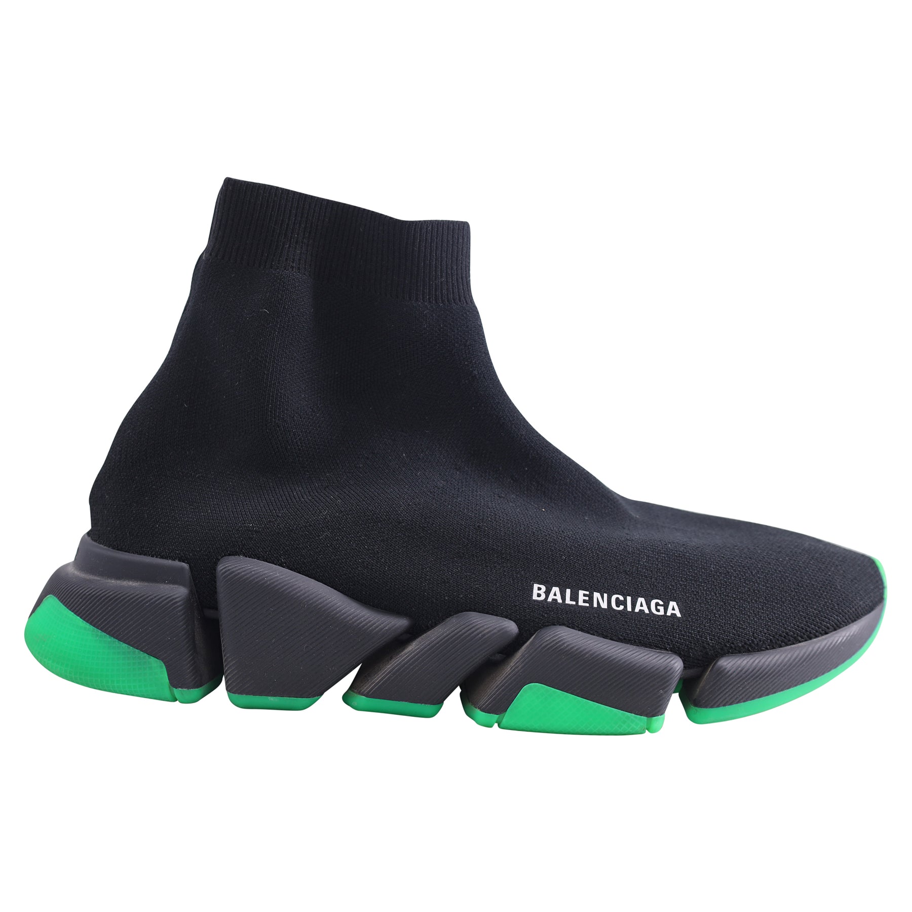 Balenciaga Speed 2.0 Sneakers mit transparenter Sohle aus schwarzem Polyester 7733640921148