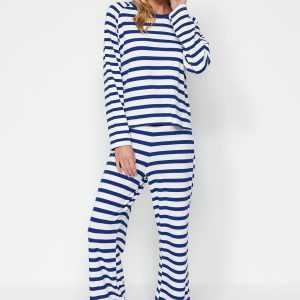 Trendyol – Damen-Pyjama-Set für zu Hause in normaler Passform