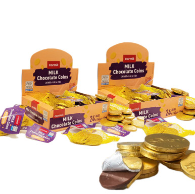 Milchschokolademünzen, 48 Zähler, Goldfolie gewickelt hanukkah Gel, koscher Molkerei zertifiziert, individuelle Taschen, traditionelle Feiertag Leckereien