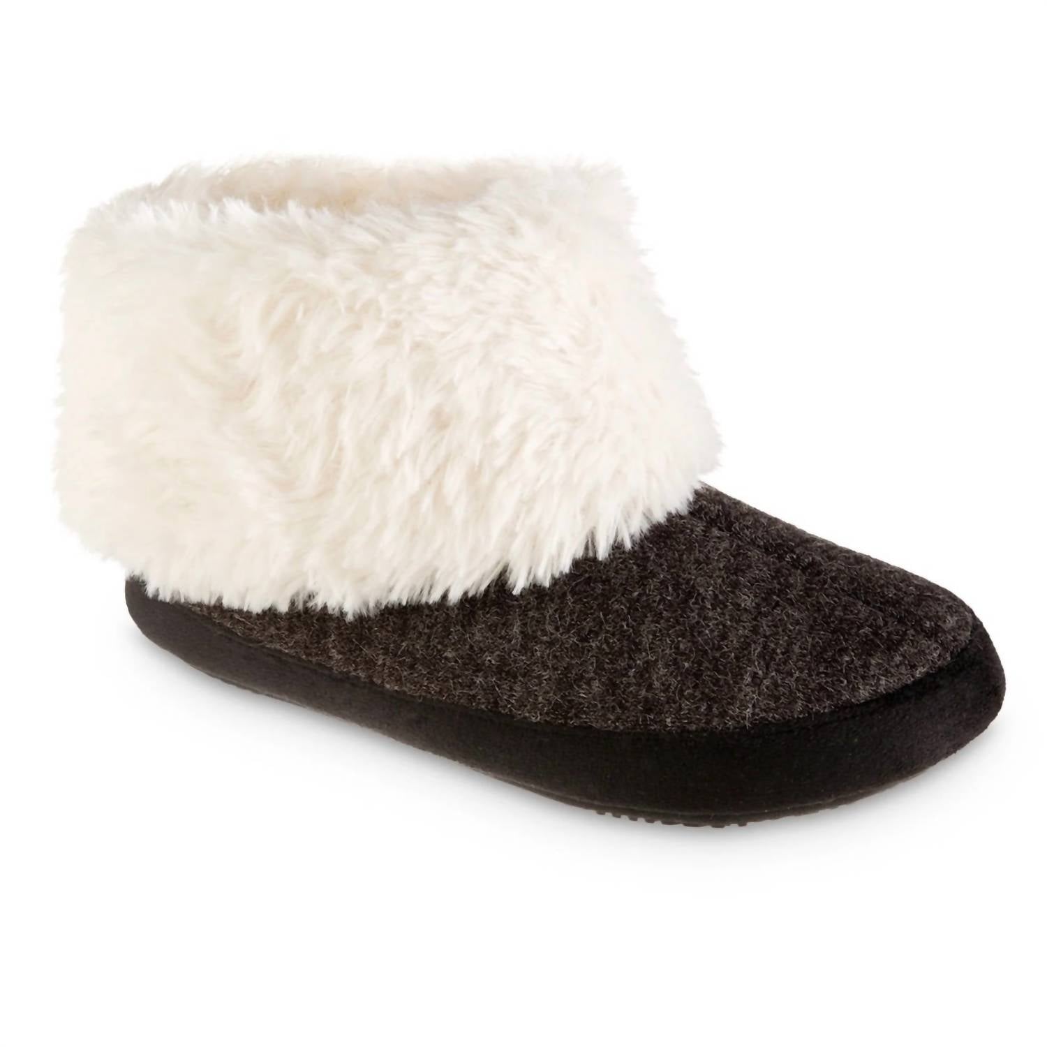 Damen Heidekraut Strick Marisol Boot Öko Komfort Slipper in schwarz 7733833596988