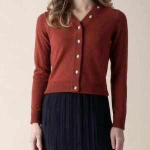 Vintage Strickjacke aus Backstein