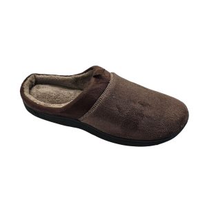 Herren Microterry Glass Clog Slipper in dunkler Schokolade 7733820522556