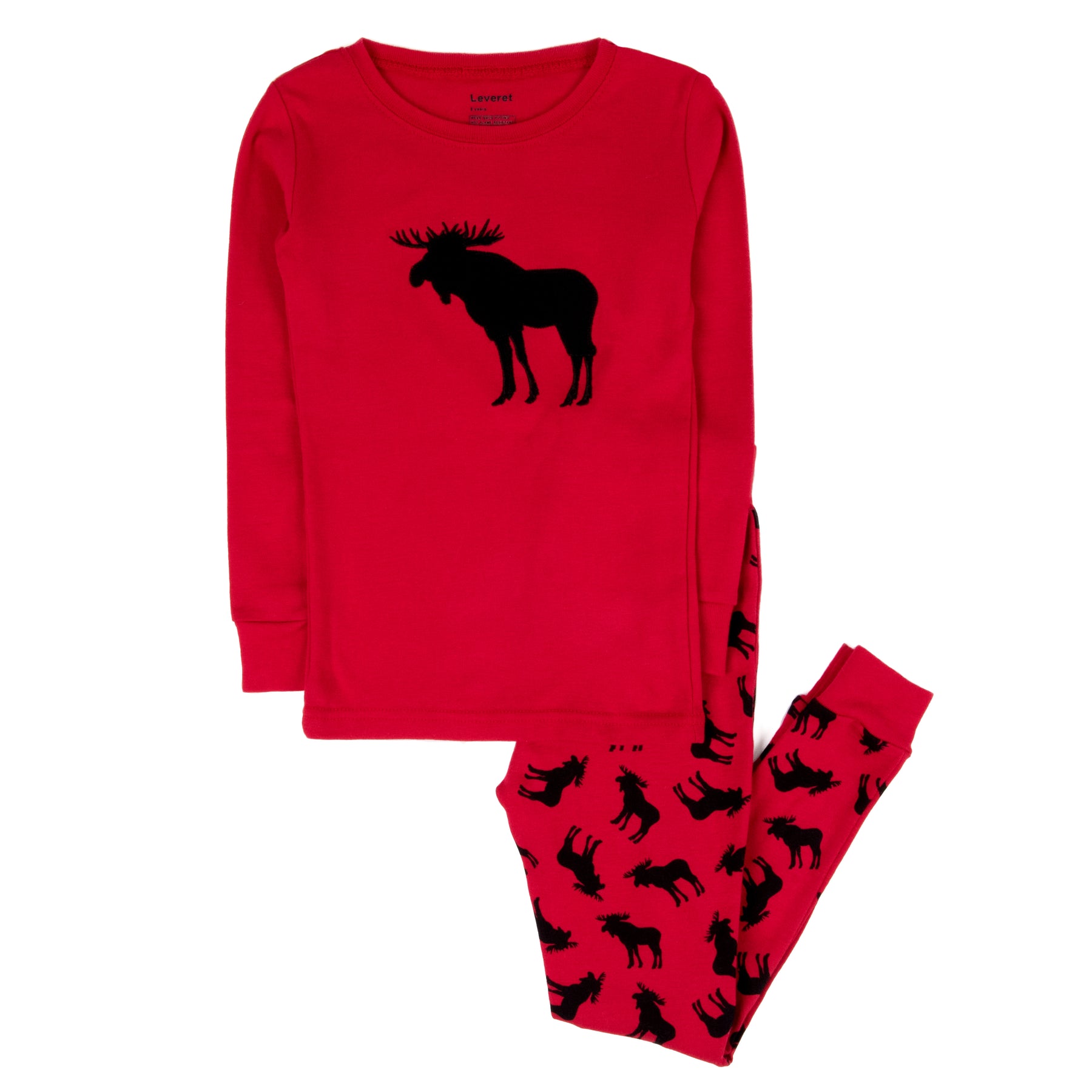 Christmas Kinder zwei Stück Baumwolle Pyjama Elch