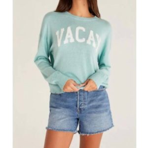 Vacay-Pullover in Oasis Blue