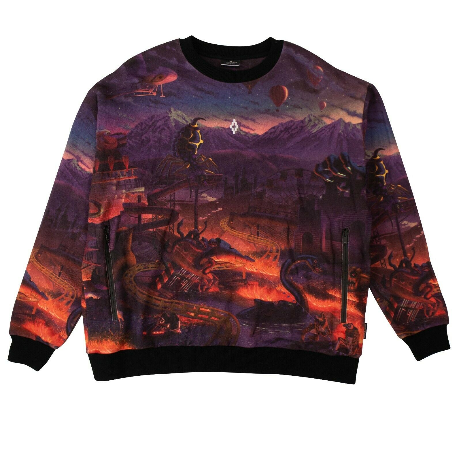 Mehrfarbiges „Fantasy“-Sweatshirt mit Rundhalsausschnitt