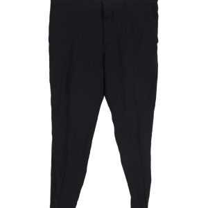 Chloé Straight Leg Hose in schwarzer Wolle