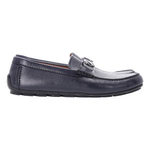 Ermenegildo Zegna Highway Loafer aus marineblauem Leder 7748863754300