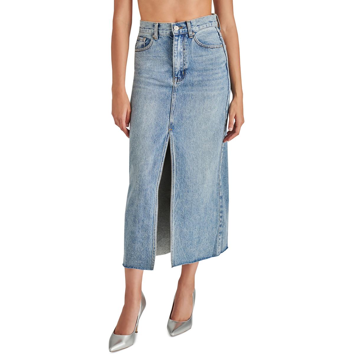 Avani Hoch oben Denim Midi Rock