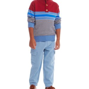 Set aus gestreiftem Pullover und Jogginghose von Andy & Evan