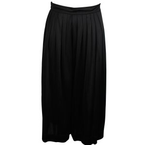 Celine – Hose aus schwarzem Triacetat mit Falten und weitem Bein – 7703703814204