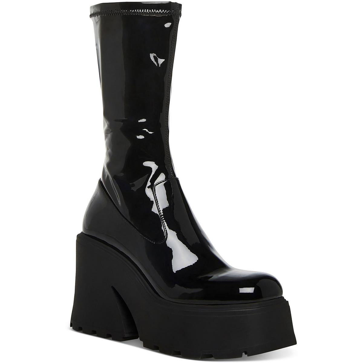 Arrow Patent Square Toe Stiefel mit mittlerem Absatz