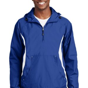 Sport-Tek Colorblock Raglan Anorak. JST63