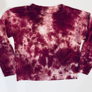 Batik-Sweatshirt für Kinder in Burgund