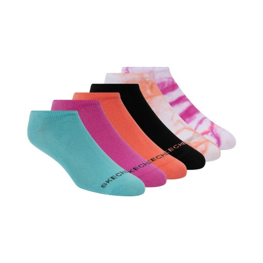Skechers Damen 6 pack non terry no show Socken