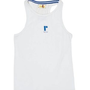 Damen serena pointelle Tank oben in weiß 7803960426556