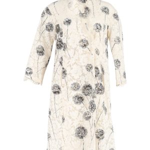 Valentino Garavani floraler Spitzenmantel aus weißer Baumwolle