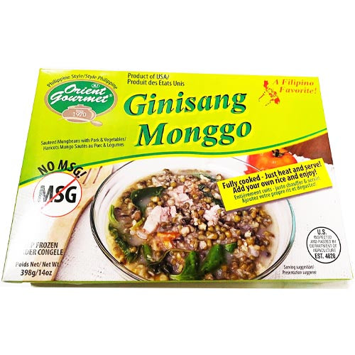 orient gourmet – ginisang monggo – gebratene Mungbeans mit Schweinefleisch & Gemüse – voll gekocht – einfach heiß und servieren – 14 Unzen