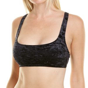 SHAN Velour Bralette Bikini Top 7827419365436