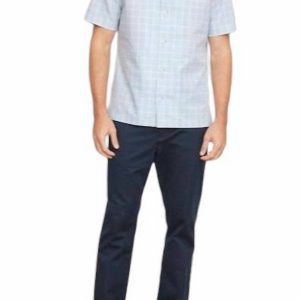 Herren Mallorca Fensterscheibe Hemd in blau