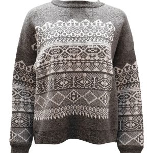 Alexander Wang Fair Isle Pullover aus grauer Wolle 7748775084092