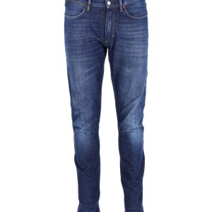 Acne Studios Max schmale Passform Jeans in dunkelblauem Baumwoll-Denim 7748904124476