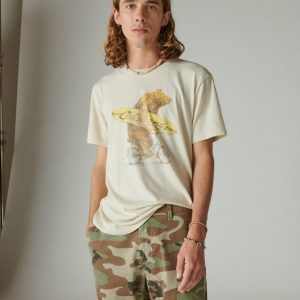 Lucky Brand Herren Surf Bear T-Shirt