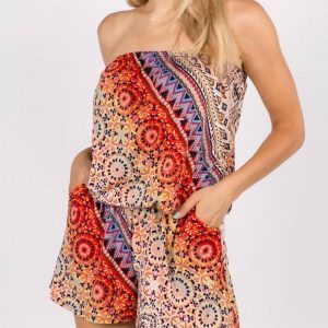Amaya Tube Jumpsuit in rot multi 7803859861564