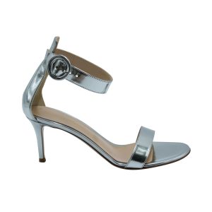 Gianvito Rossi Portofino 70 Sandalen aus Metallic Silber Leder 7703693819964