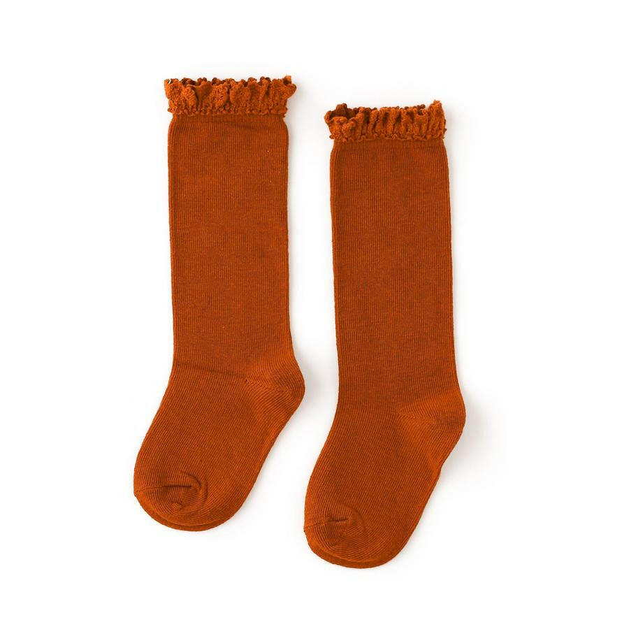 Pumpkin gewürz Spitze oben Knie hohe Socken