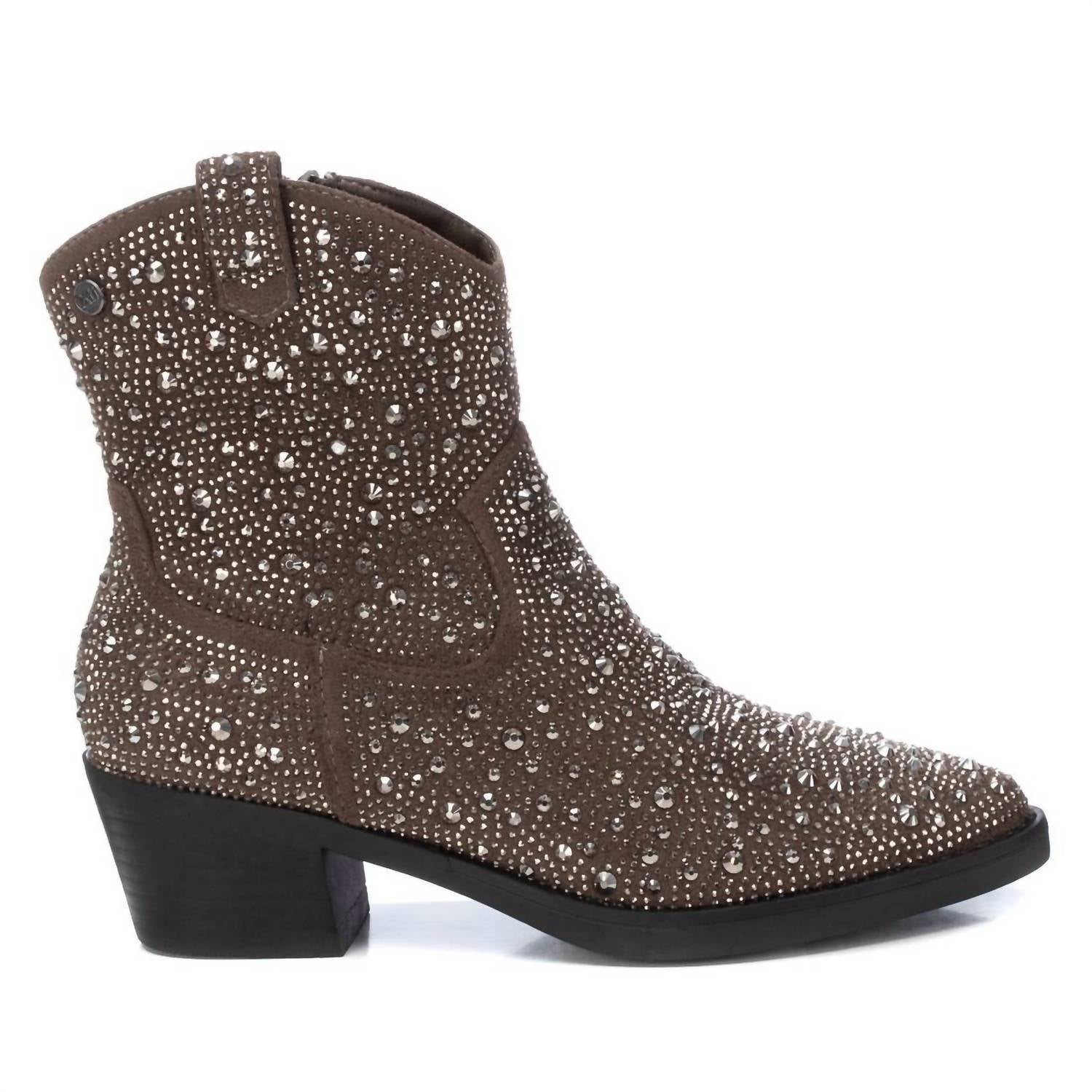 Damen Cowboy Stiefeletten in taupe 7803937226812