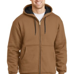 Schweres Herren-Sweatshirt mit durchgehendem Reißverschluss und Thermofutter von CornerStone. CS620