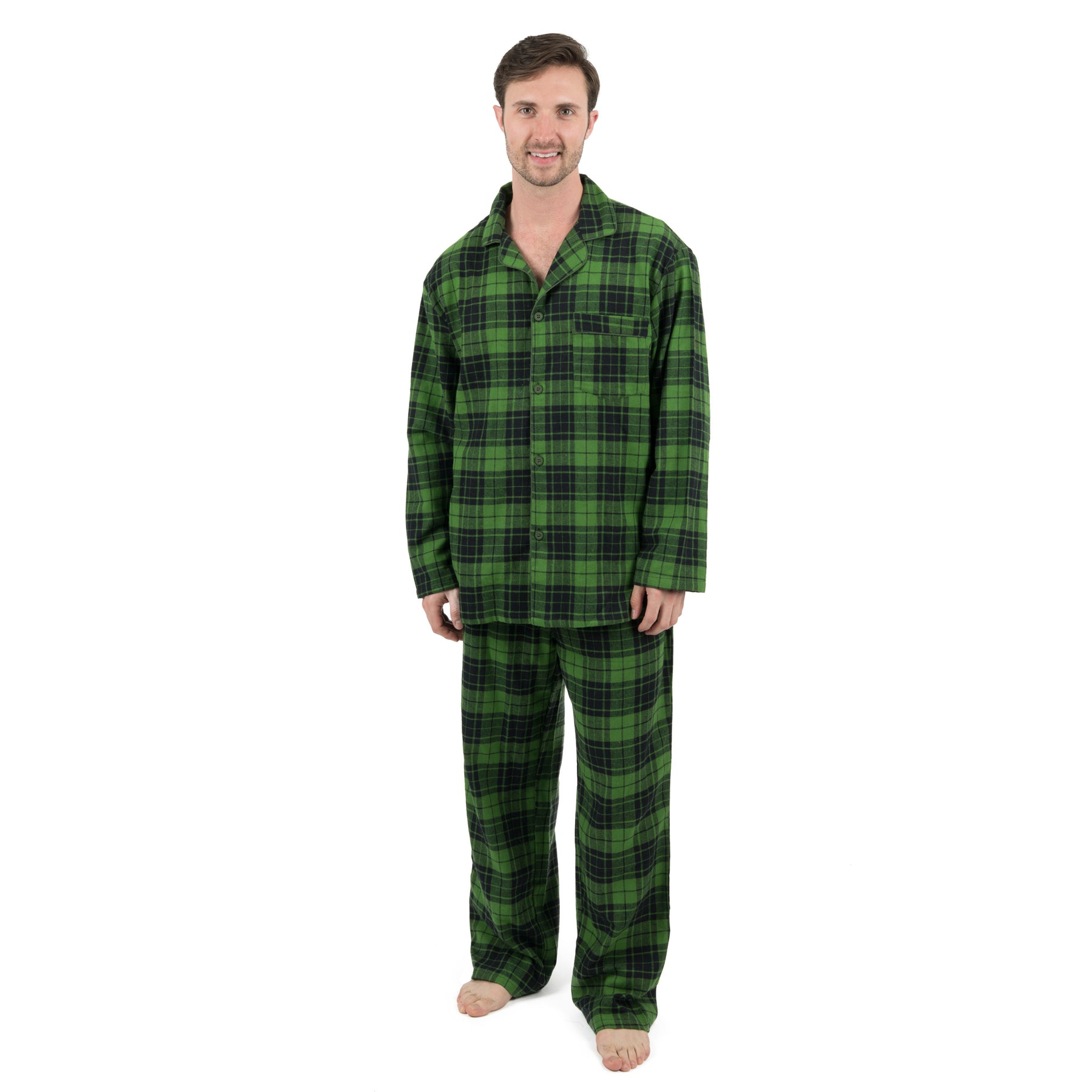 Christmas Herren zwei Stück Flanell Pyjamas Plaid