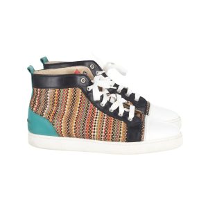 Christian Louboutin Louis Orlato High-Top Sneakers aus mehrfarbigem Leder
