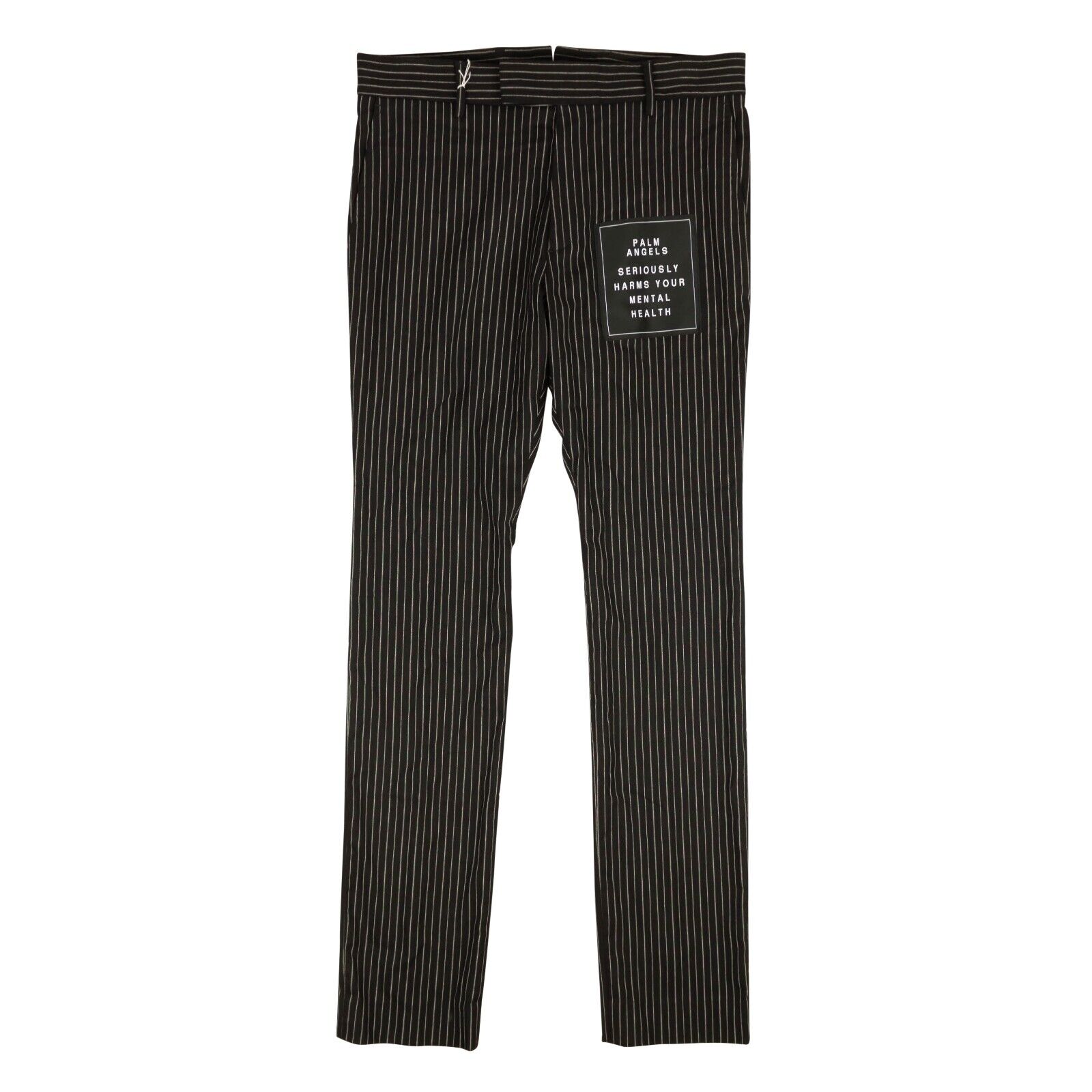 Schwarze Nadelstreifenhose