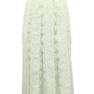 Maje Lace Maxi Rock aus creme Polyester 7765044920380