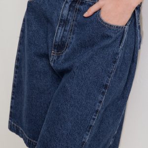 Kaffee Blütenblatt Denim kurz