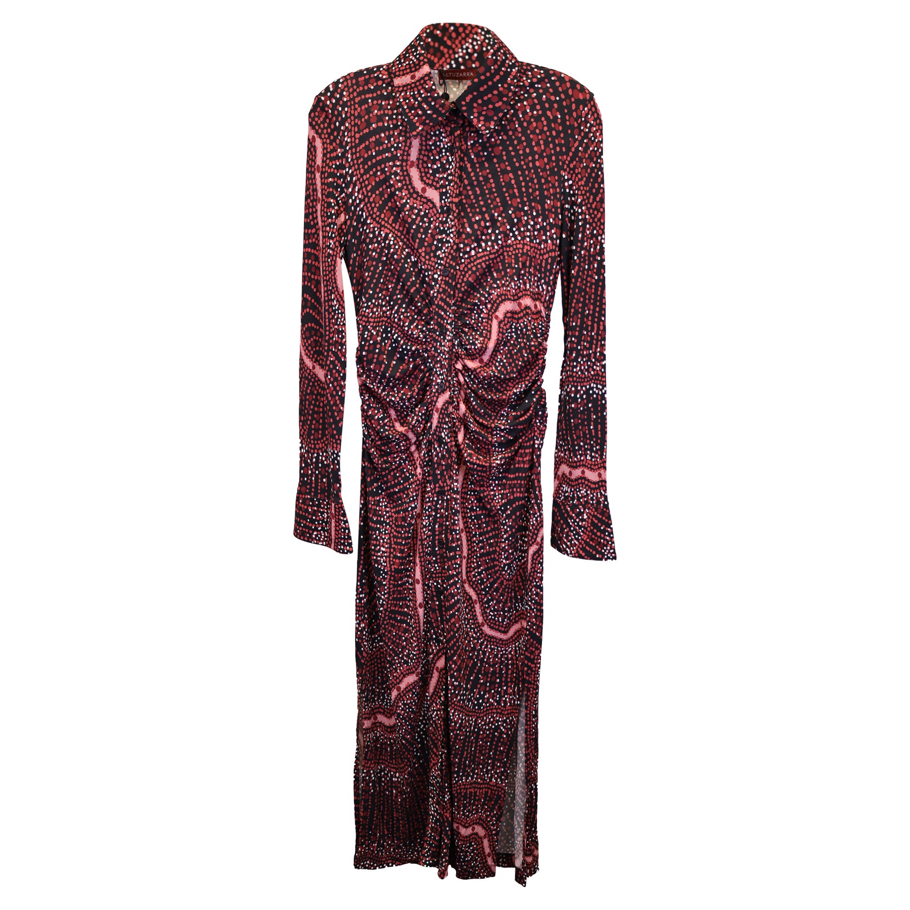 Altuzarra Claudia Midi-Hemdkleid aus roter Viskose 7733655765052