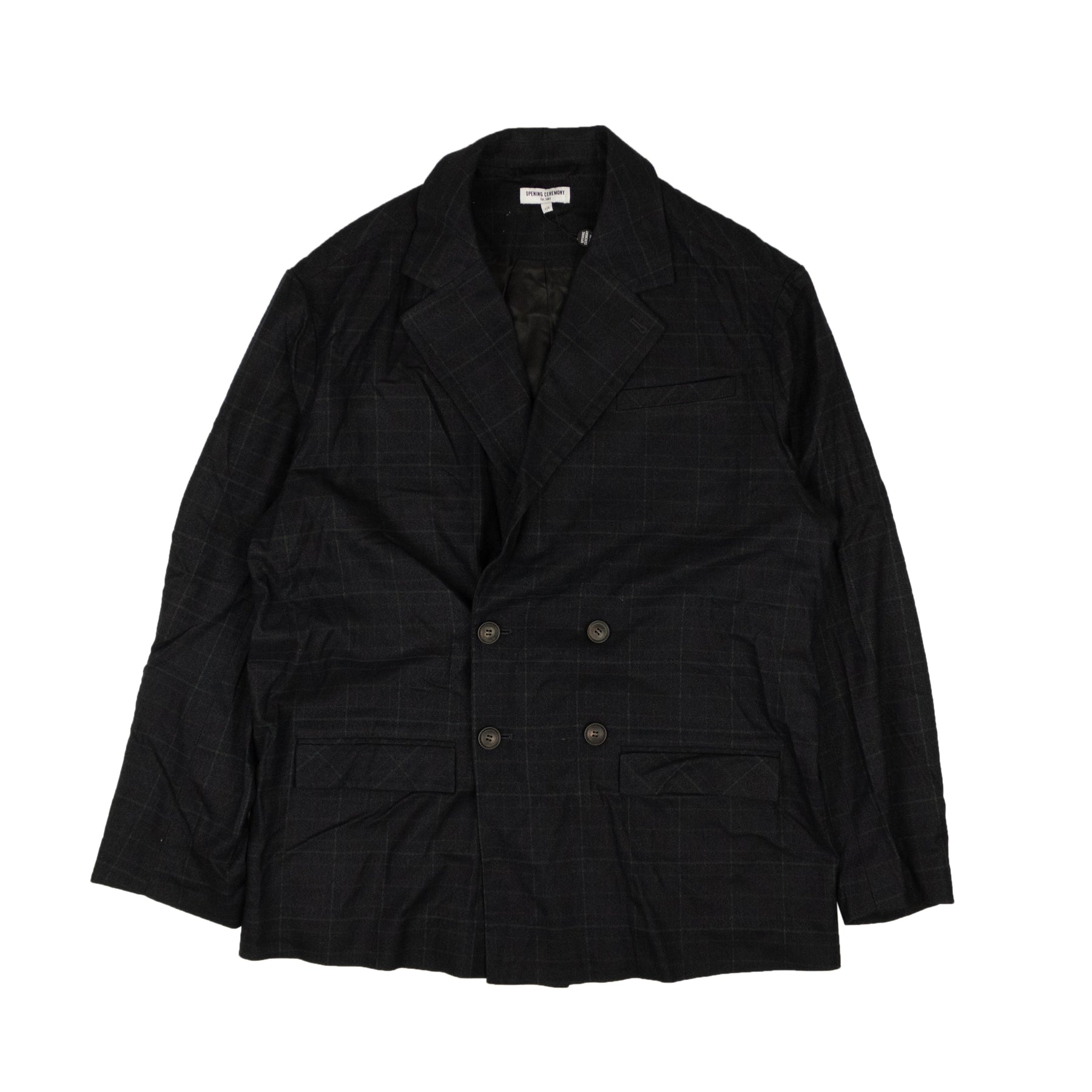 grün und mehrfarbig übergroße Wolle Blazer