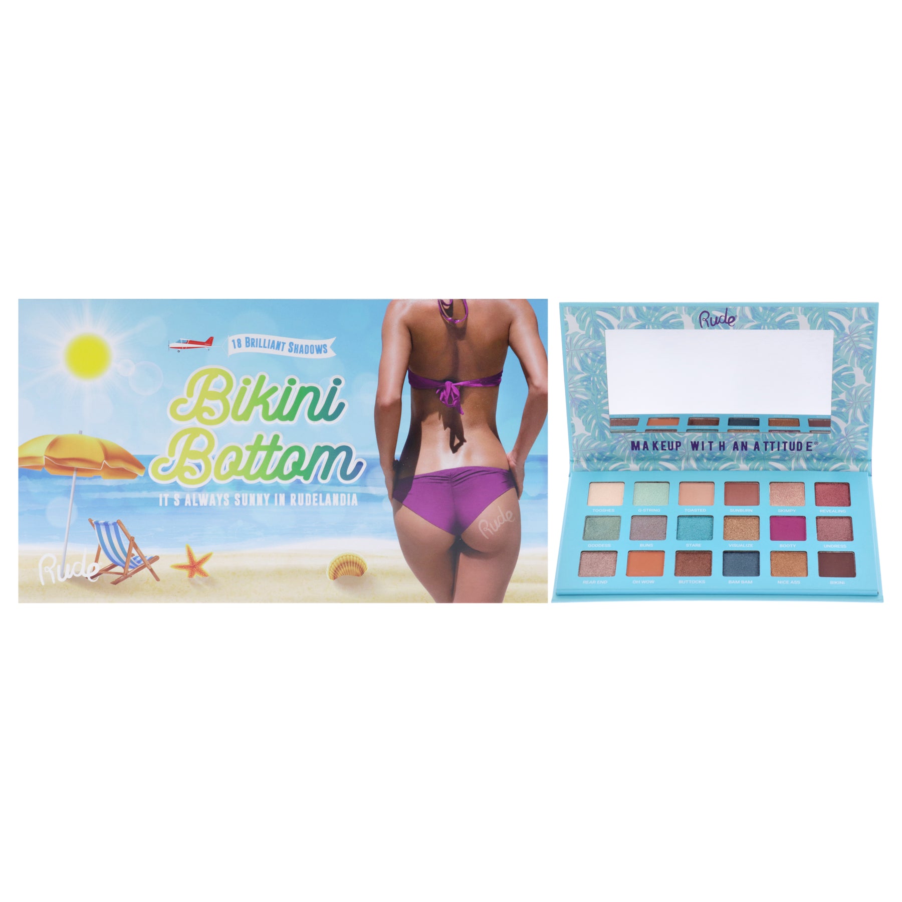 Bikini Bottom 18 Lidschatten von Rude Cosmetics für Damen – 0,63 oz Lidschatten