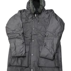 Barbour Fenton Wax Jacke aus schwarzer Baumwolle 7766523052092