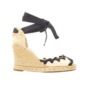 CHRISTIAN LOUBOUTIN beige Leinwand Absatz 7705697550396